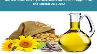 Global Vegetable Oil Market Price Trends, Size, Share, Report And Outlook 2017-2022