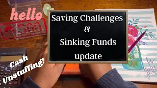 Cash Unstuffing | Savings Challenges & Sinking Funds Update| Counting money | How much I have saved?