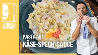 Schnelles Pasta mit Käse-Speck-Sauce Rezept von Steffen Henssler