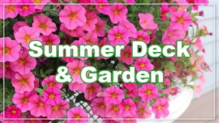 Summer Deck and Garden Walk Thru // Outdoor Decorating Idea's on a Budget