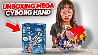 Unboxing Mega Cyborg Hands STEM toys - fake hand experiment