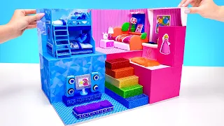 Elsa's Room vs Princess Peach's Room 🏡 Miniature Doll Houses