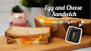 EGG AND CHEESE SANDWICH | AIR FRYER RECIPE | using PHILIPS AIR FRYER TurboStar | breakfast idea