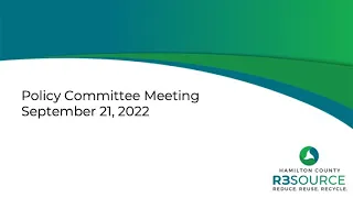 Policy Committee Meeting, September 21, 2022