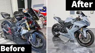 2015 GSX-R 750 WRECKED Bike Rebuild (Complete Rebuild)