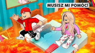 ROBLOX ALE PODŁOGA TO LAWA z MŁODSZĄ SIOSTRĄ!