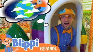 Blippi Aprende en el Patio Cubierto de Juegos | Aprende con blippi | Videos educativos para niños