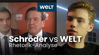 AltKanzler Schröder gegen WELT-Reporter: Russland-Ukraine-Konflikt | Rhetorik-Analyse