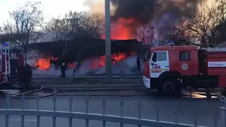 Крупный пожар в Шымкенте