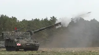 PzH 2000 Scharfschießen TrÜbPl Munster- Wettiner Heide