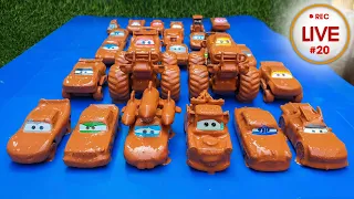 Clean up muddy minicars & disney pixar car convoys! Play in the garden