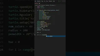 Draw Rainbow in a Minute Using Python Turtle #python #pythonturtle #pythongraphics