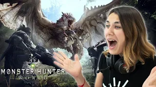 Ира не умеет, но пробует играть в MONSTER HUNTER: WORLD