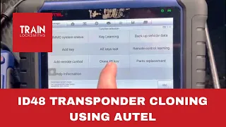 ID48 Transponder Cloning Using Autel (Volkswagen / VW)