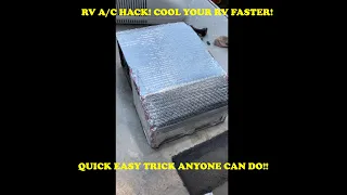 Improve RV Air Conditioner cooling, reduce power and Noise for around $8