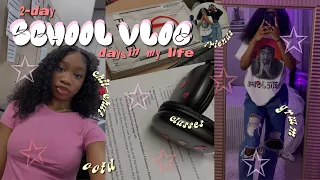 SCHOOL VLOG ☆ 2 high school days in my life| classes, grwm, ootd, friends…ect