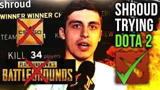 Shroud CS:GO and PUBG Best Player Trying Dota 2 + with EPIC Gameplay Megacreeps Comeback