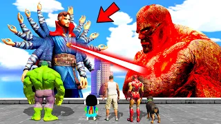 GTA 5 | GTA5 SHINCHAN & FRANKLIN DRAWS DR STRANGE MULTI HAND TO FIGHT THE BLACK LAVA GOD IN GTA 5