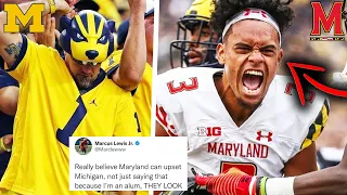 FANS REACT TO MARYLAND VS #4 MICHIGAN! CORUM, HARBAUGH! TAGOVAILOA! MARYLAND VS MICHIGAN REACTIONS..