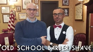 💈 Old school Barber - Complete Head and Face Shave with Massage and Hot towel - ASMR no talking