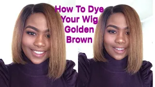 How To Dye Your Wig Golden Brown | South African YouTuber