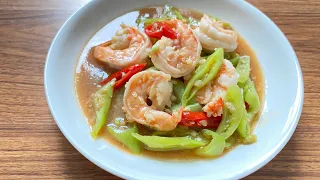 กุ้งผัดพริกหยวก กุ้งเด้งสู้ เมนูง่ายๆ แต่อร่อยลืม | Easy cooking ep. 55 @FallenAngel777able