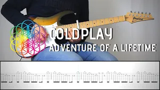 COLDPLAY - ADVENTURE OF A LIFETIME | Guitar Cover Tutorial (FREE TAB)