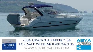 2004 Cranchi Zaffiro 34 for sale with Moore Yachts Ltd