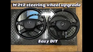 W212 How to upgrade steering wheel /retrofit DIY Mercedes Benz