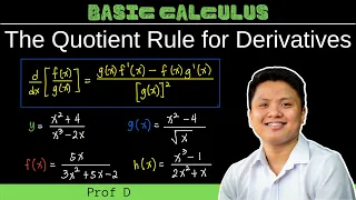 The Quotient Rule for Derivatives | Basic Rules of Derivatives | Basic Calculus