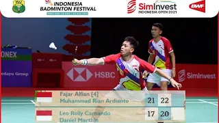 Fajar Alfian/ M Rian Ardianto vs Leo Rolly Carnando/ Daniel Marthin | SimInvest Indonesia Open 2021
