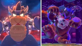 Dark Bowser Battle - Super Mario 3D World vs Bowser's Fury (Comparison)