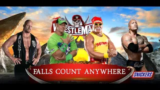 WWE 2K22| John Cena VS Stone Cold Steve Austin VS The Rock VS Hulk Hogan| 4 Way Match| WrestleMania