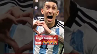 Angel Dimaria in tears after after scoring for Argentina in Fifa world cup against France 😭😭😭