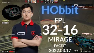 HObbit plays FPL CSGO POV (32-16) (MIRAGE) @ FPL 2022.03.17