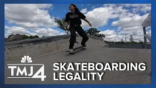 Skateboarding on public roadway considered illegal in Wisconsin