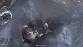 Grand Theft Auto V Alien trapped under ice in the prologue mission
