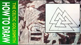 How to Draw Viking Patterns 121 - Valknut - Odins Triangle - 3of3