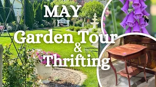 May Back Garden Tour & Decor Thrifting! | Blooming Botanical Garden! 🌸☕🐝😍