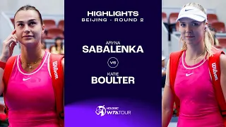 Aryna Sabalenka vs. Katie Boulter | 2023 Beijing Round 2 | WTA Match Highlights