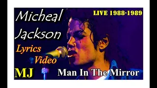 Michael Jackson - Man In The Mirror - Bad Tour live Grammy Awards 30th (1988-1989) Lyrics Video HD