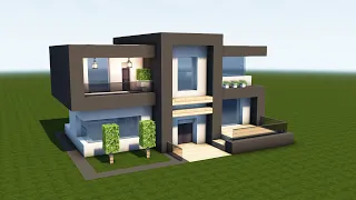 BUILDING MODERN HOUSE in MINECRAFT TUTORIAL [HOUSE 296]