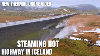 Thermal Drone Confirms Increasing Heat Under Iceland's hottest Highway