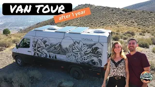 VAN TOUR What We've Changed After 1 Year of Full Time RV Living | FnAVanLife