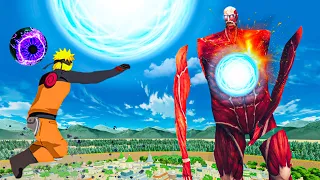 Naruto DESTROYS the Colossal Titan in Blade and Sorcery