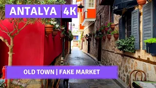 Antalya 2022 Fake Market - Old Town 13 June Walking Tour|4k UHD 60fps