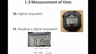 Measurement for time using a digital stopwatch