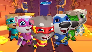 Talking Tom Hero Dash & Tom Gold Run~🌈All Heroes Complete The Mission To Save The Day