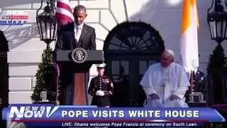 FNN: Welcome Ceremony for Pope Francis at White House South Lawn