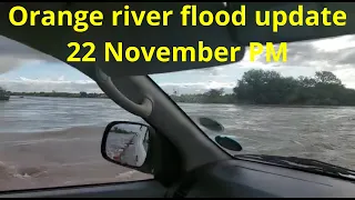 Orange river update 22 Nov 2022 Afternoon. Peak flow at Upington by tomorrow, Augrabies Thursday.